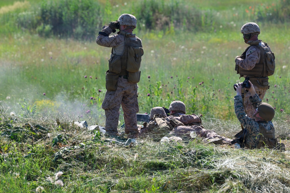 U.S. Marines conduct M240B range during Sea Breeze 26