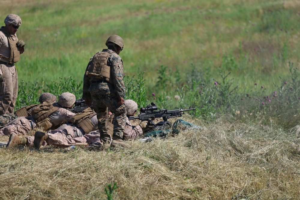 U.S. Marines conduct M240B range during Sea Breeze 26