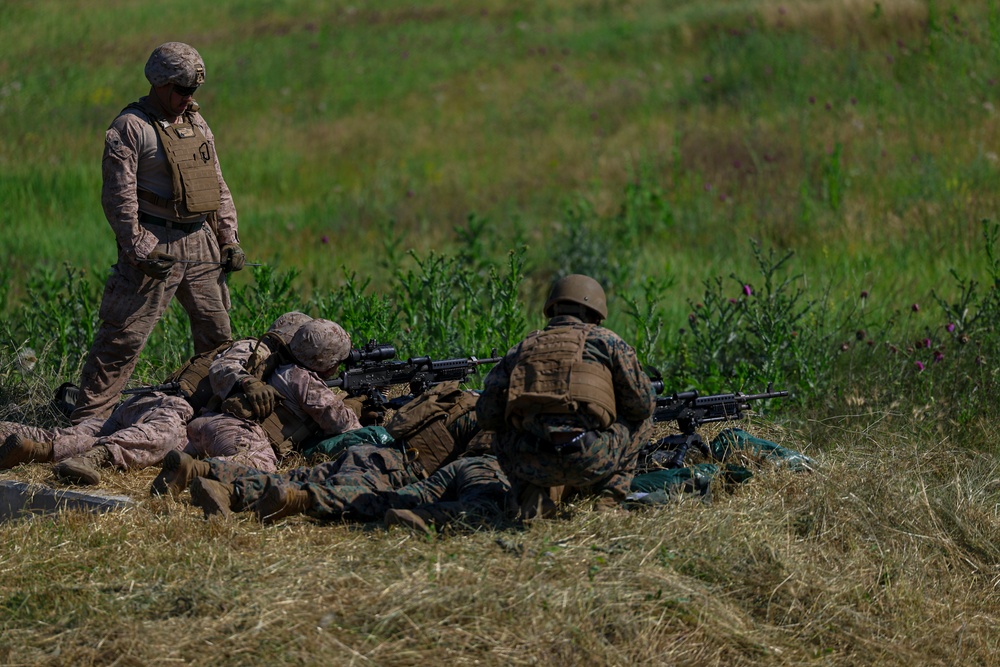 U.S. Marines conduct M240B range during Sea Breeze 26