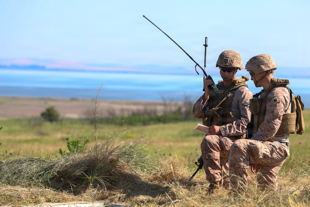 U.S. Marines and Romanian emergency responders conduct casualty evacuation drill during Sea Breeze 26