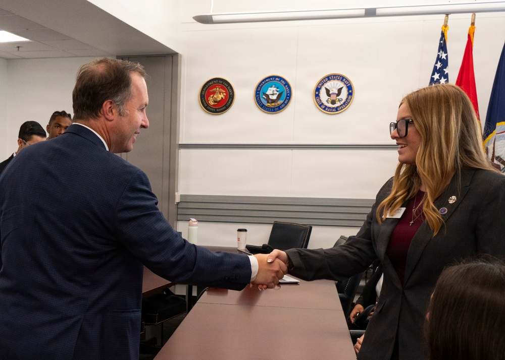 The Honorable Benjamin C. Kohlmann Meets with Joint Service Teen Council (JSTC) Members