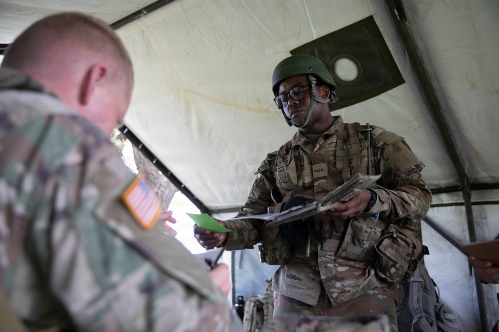 Officer candidates in phase 1 of the 1st Battalion, 235th Regiment Officer Candidate School