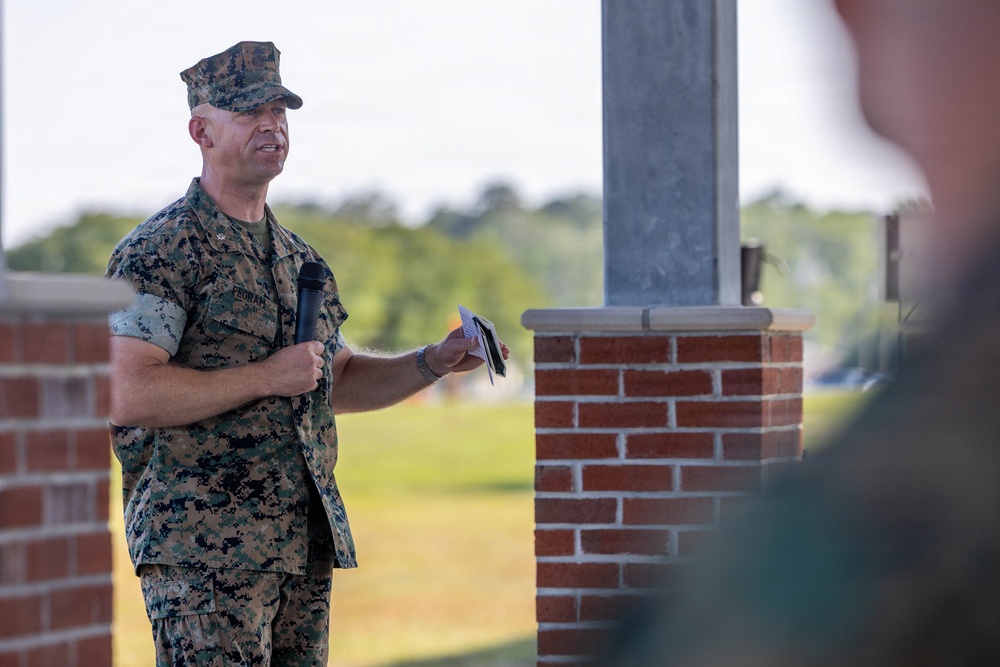 2nd Battalion, 10th Marine Regiment, 2nd Marine Division Change of Command Ceremony