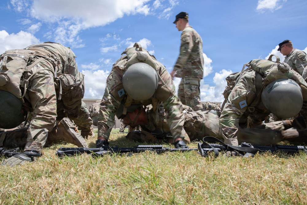 Officer candidates in phase 1 of the 1st Battalion, 235th Regiment Officer Candidate School