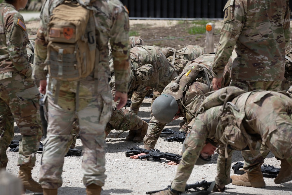 Officer candidates in phase 1 of the 1st Battalion, 235th Regiment Officer Candidate School