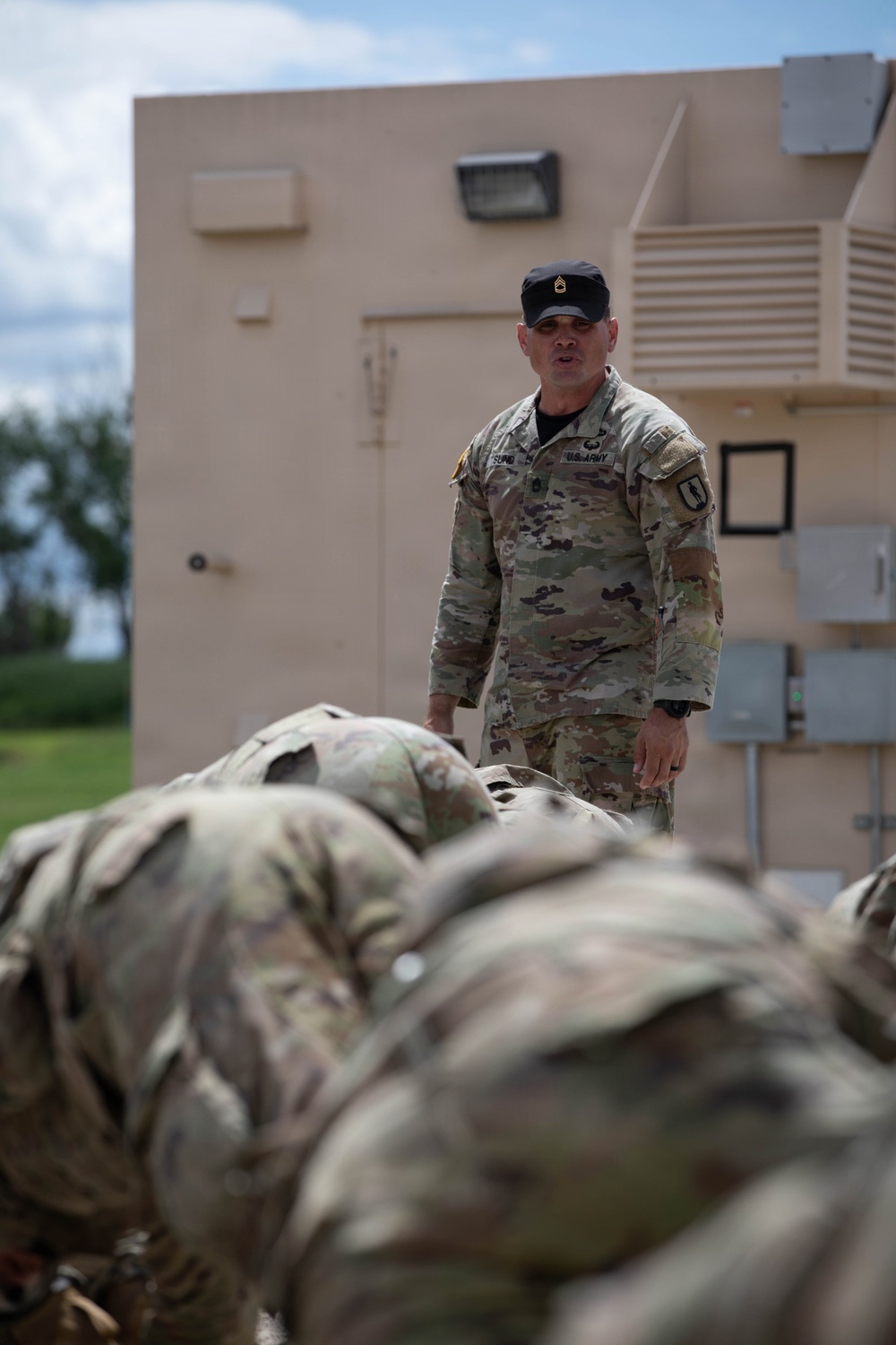 Officer candidates in phase 1 of the 1st Battalion, 235th Regiment Officer Candidate School