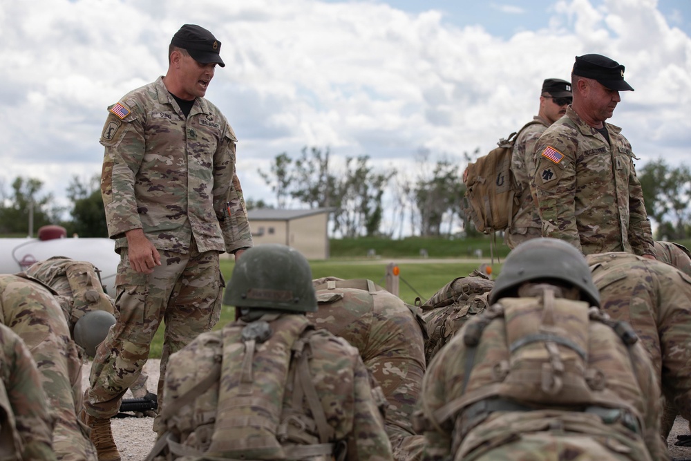 Officer candidates in phase 1 of the 1st Battalion, 235th Regiment Officer Candidate School