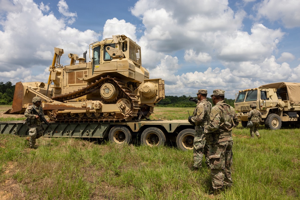 OC/Ts Observe Bulldozer Unloading
