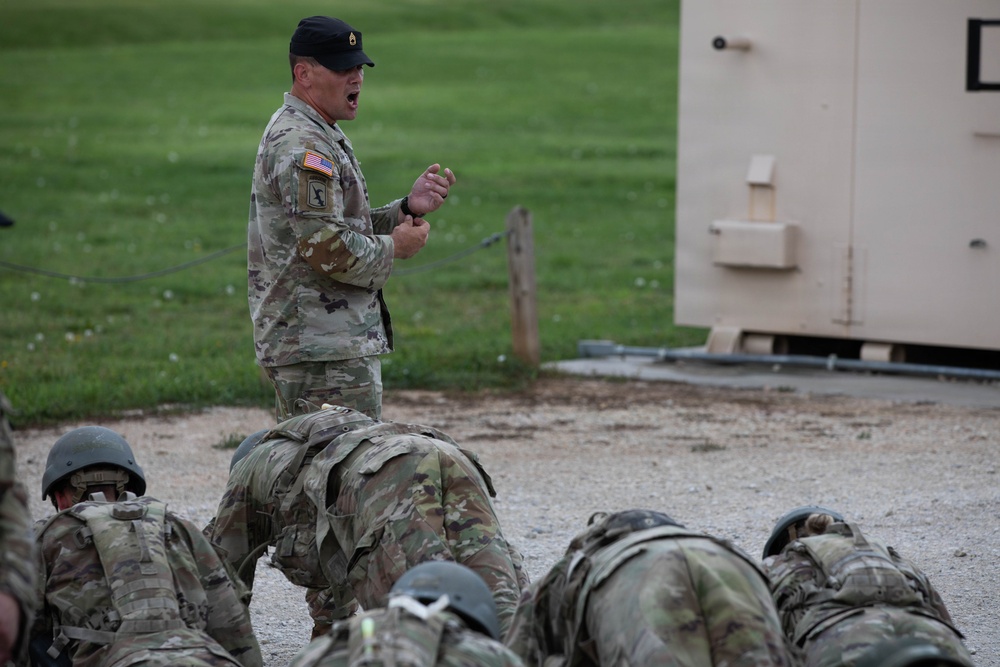 Officer candidates in phase 1 of the 1st Battalion, 235th Regiment Officer Candidate School