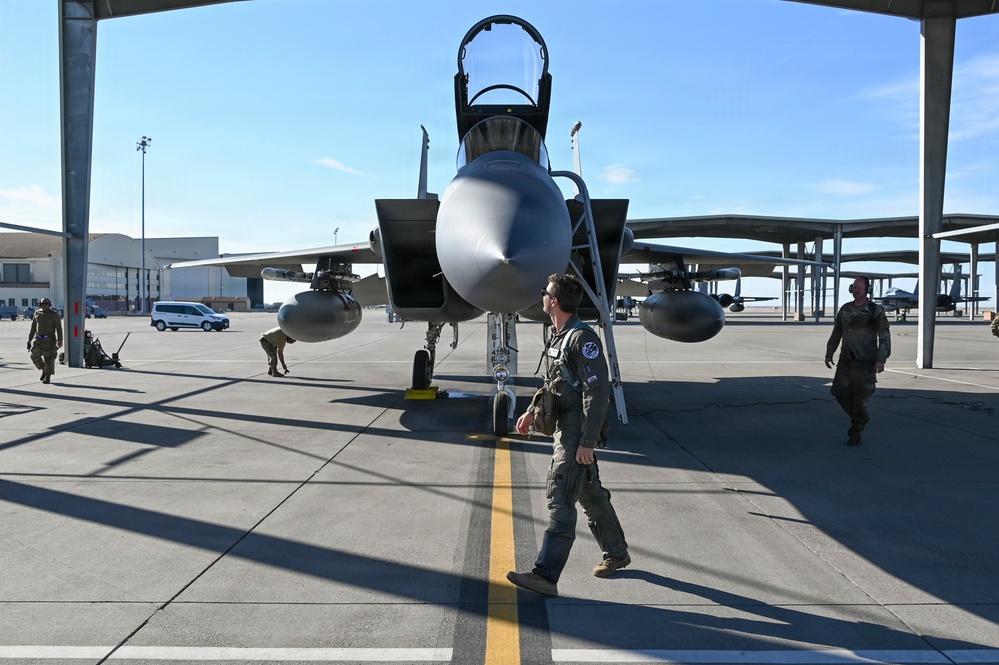 15Cs train with F-15Es at Mountain Home AFB
