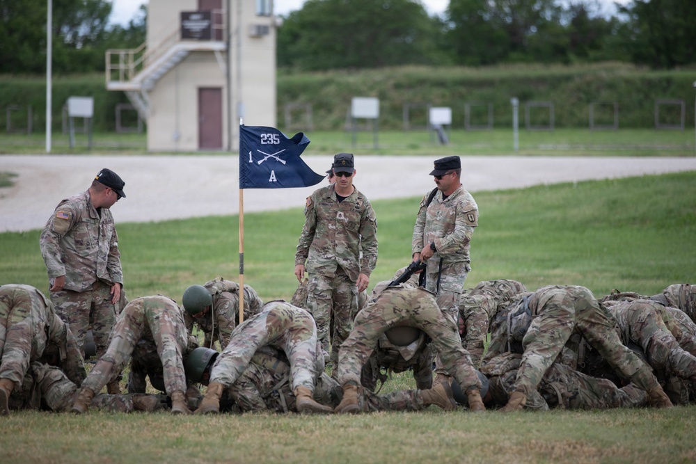 Officer candidates in phase 1 of the 1st Battalion, 235th Regiment Officer Candidate School