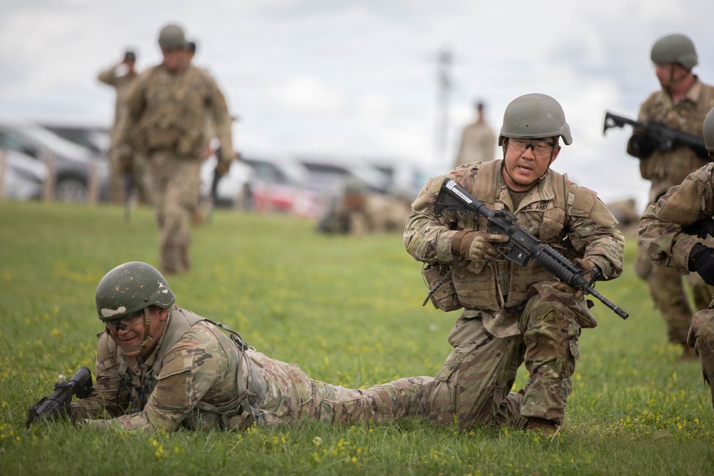 Officer candidates in phase 1 of the 1st Battalion, 235th Regiment Officer Candidate School