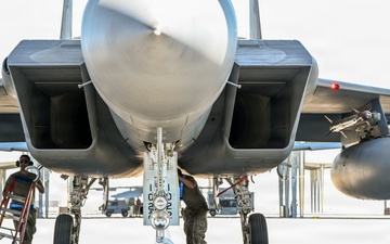 15Cs train with F-15Es at Mountain Home AFB