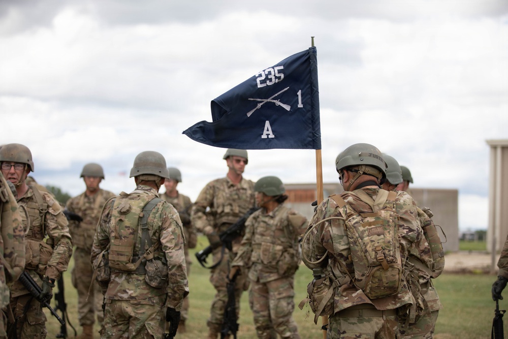 Officer candidates in phase 1 of the 1st Battalion, 235th Regiment Officer Candidate School