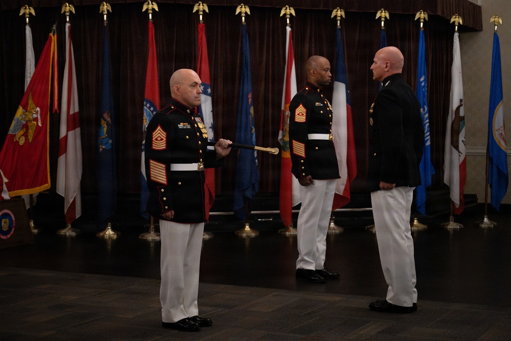 MARFORCYBER Relief and Appointment followed by Sgt. Maj. Lirette's Retirement
