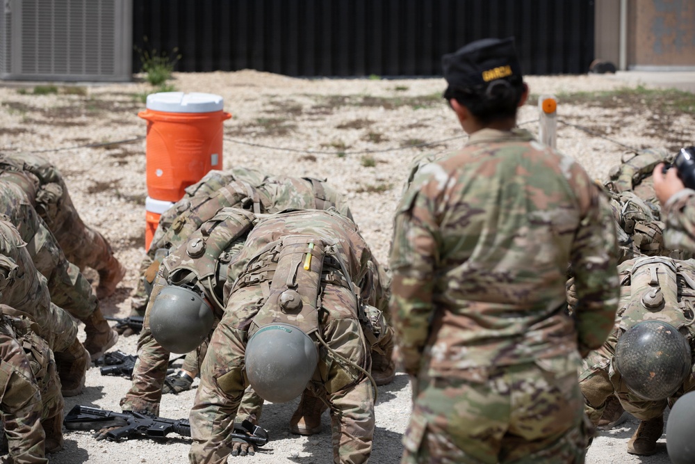 Officer candidates in phase 1 of the 1st Battalion, 235th Regiment Officer Candidate School