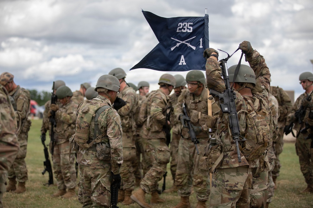 Officer candidates in phase 1 of the 1st Battalion, 235th Regiment Officer Candidate School