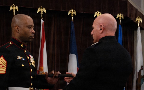 MARFORCYBER Relief and Appointment followed by Sgt. Maj. Lirette's Retirement