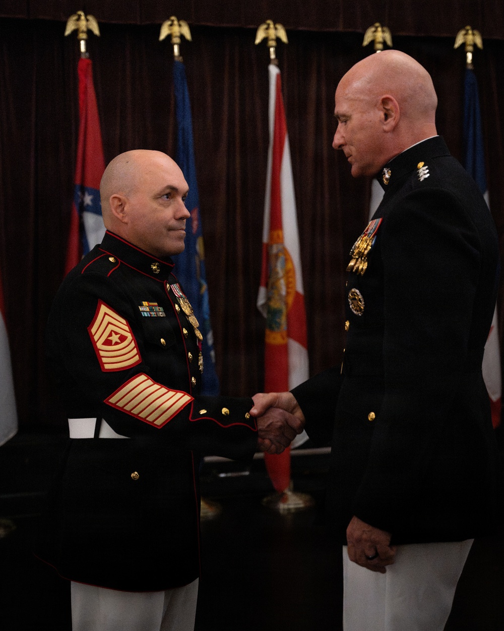 MARFORCYBER Relief and Appointment followed by Sgt. Maj. Lirette's Retirement