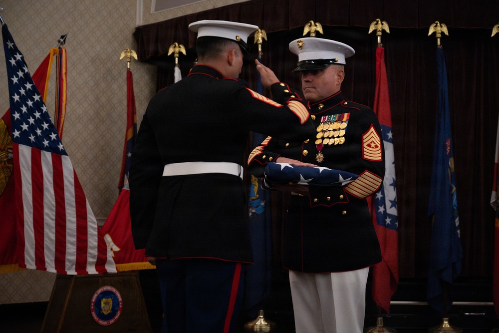 MARFORCYBER Relief and Appointment followed by Sgt. Maj. Lirette's Retirement