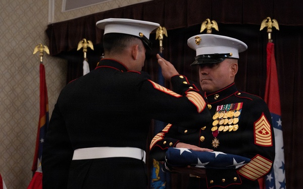 MARFORCYBER Relief and Appointment followed by Sgt. Maj. Lirette's Retirement