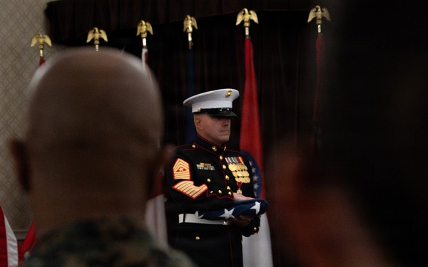 MARFORCYBER Relief and Appointment followed by Sgt. Maj. Lirette's Retirement