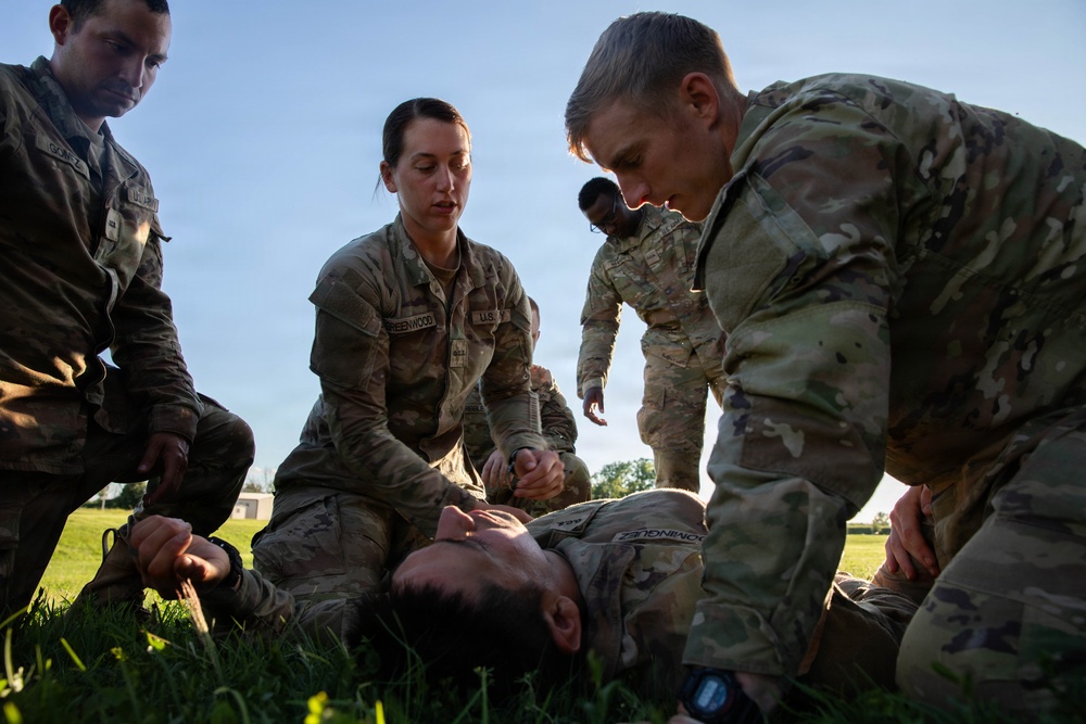 Officer candidates in phase 1 of the 1st Battalion, 235th Regiment Officer Candidate School