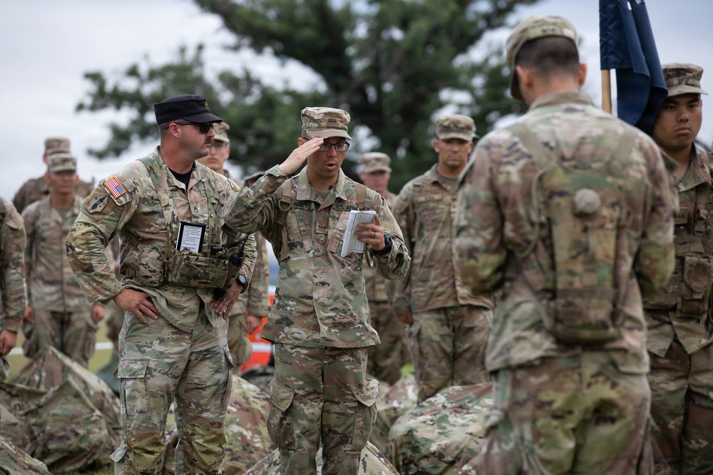 Officer candidates in phase 1 of the 1st Battalion, 235th Regiment Officer Candidate School