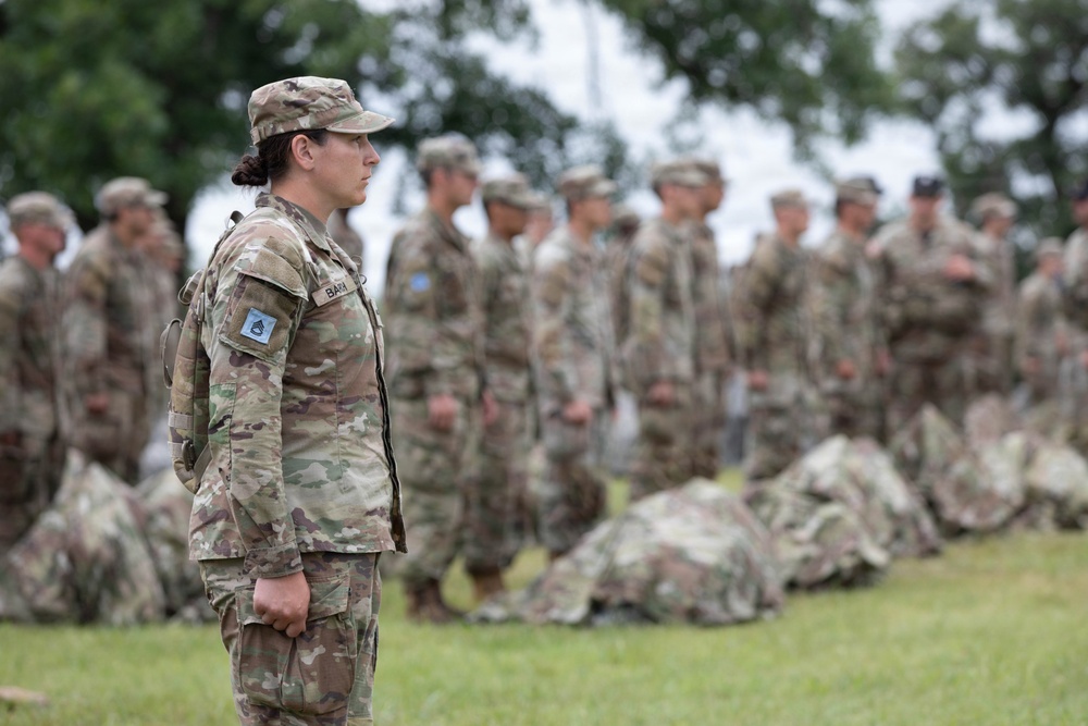 Officer candidates in phase 1 of the 1st Battalion, 235th Regiment Officer Candidate School
