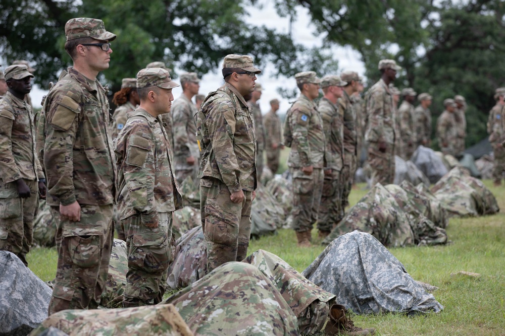 Officer candidates in phase 1 of the 1st Battalion, 235th Regiment Officer Candidate School