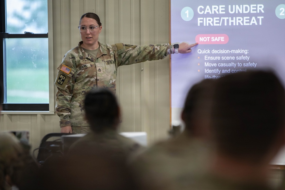 Officer candidates in phase 1 of the 1st Battalion, 235th Regiment Officer Candidate School
