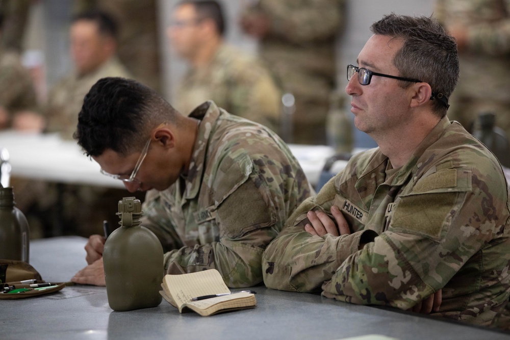 Officer candidates in phase 1 of the 1st Battalion, 235th Regiment Officer Candidate School