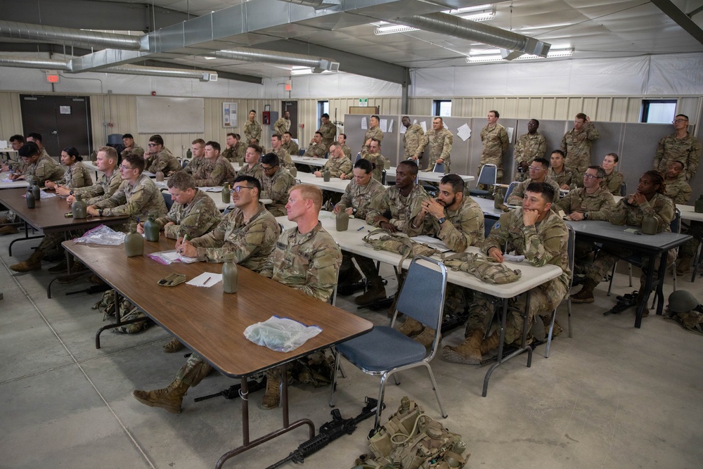 Officer candidates in phase 1 of the 1st Battalion, 235th Regiment Officer Candidate School