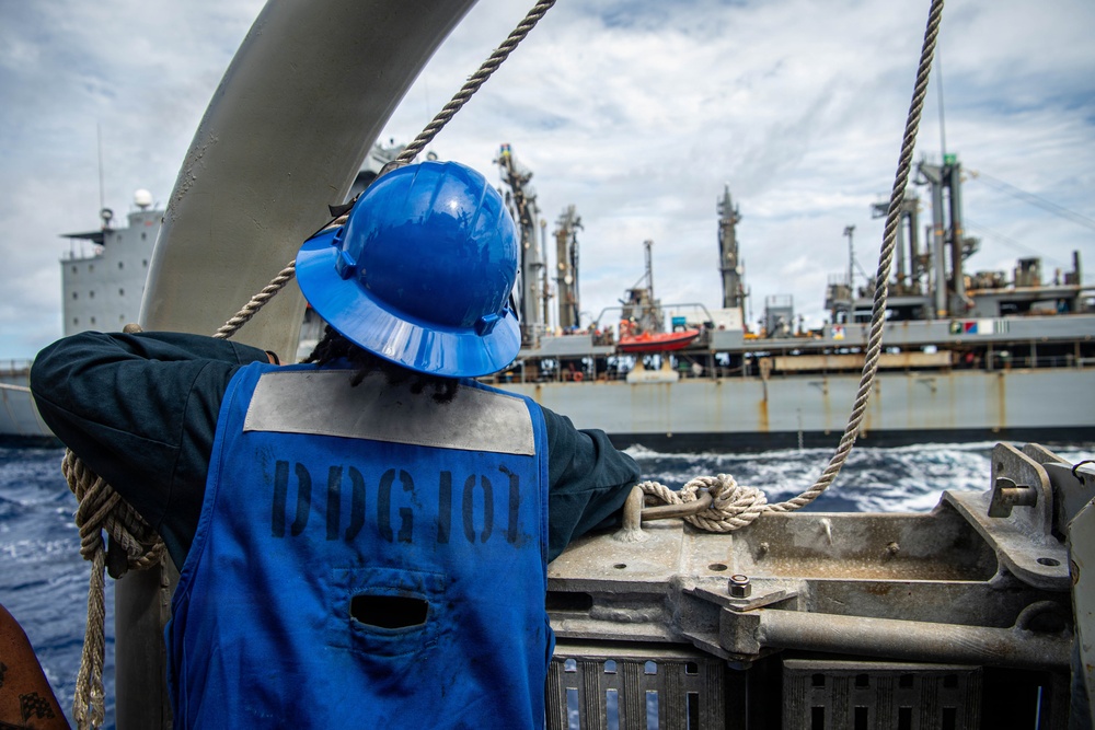 USS Gridley Conducts Replenishment-at-Sea