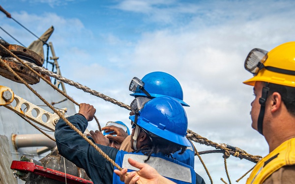 USS Gridley Conducts Replenishment-at-Sea