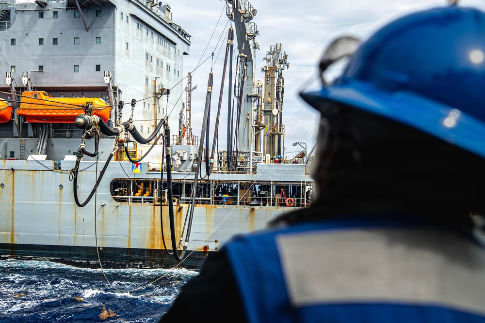 USS Gridley Conducts Replenishment-at-Sea