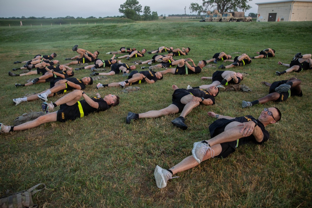 Officer candidates in phase 1 of the 1st Battalion, 235th Regiment Officer Candidate School