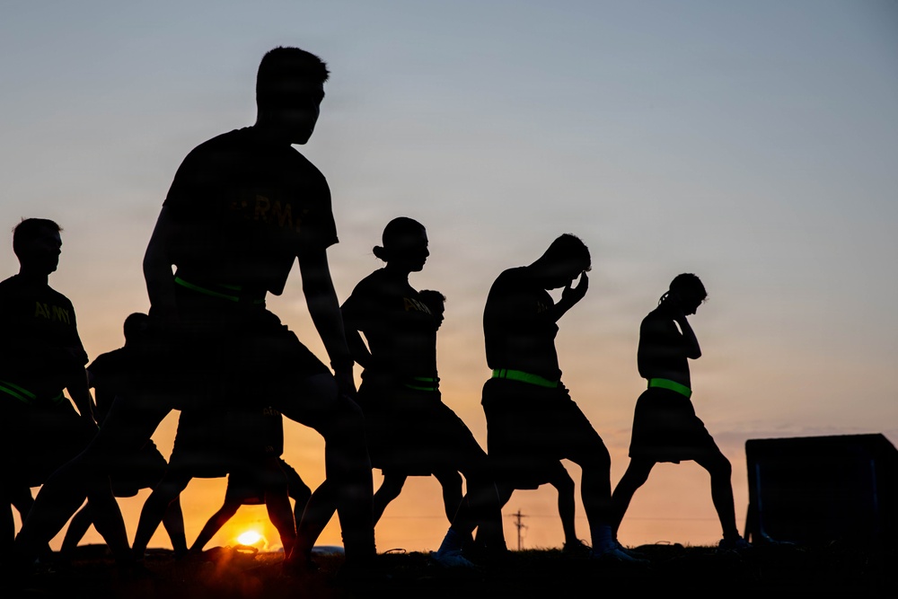 Officer candidates in phase 1 of the 1st Battalion, 235th Regiment Officer Candidate School
