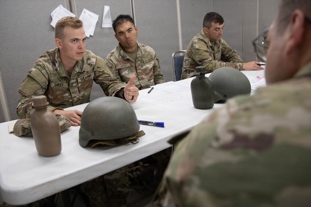 Officer candidates in phase 1 of the 1st Battalion, 235th Regiment Officer Candidate School