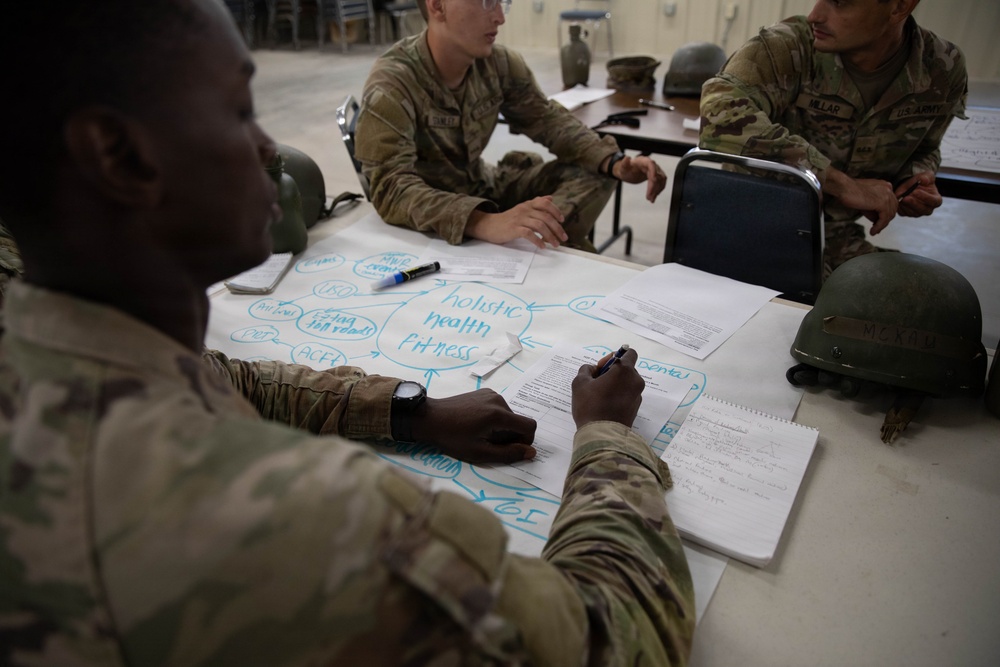 Officer candidates in phase 1 of the 1st Battalion, 235th Regiment Officer Candidate School