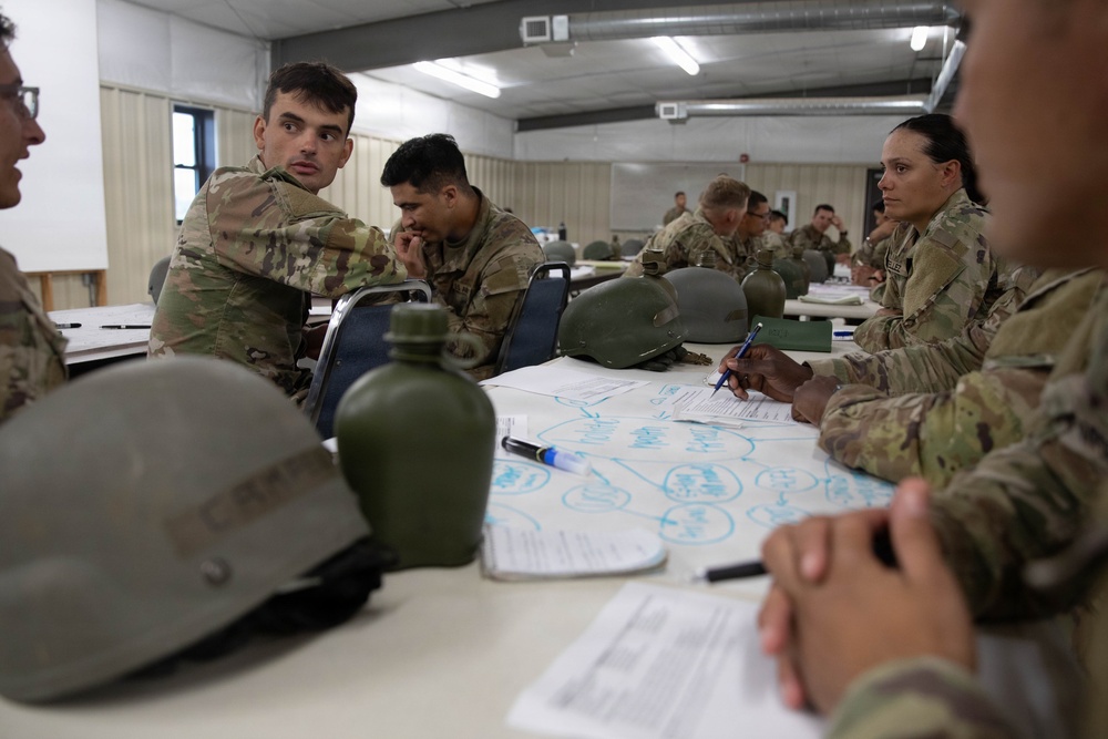 Officer candidates in phase 1 of the 1st Battalion, 235th Regiment Officer Candidate School