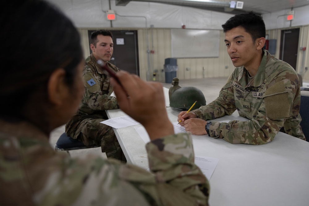 Officer candidates in phase 1 of the 1st Battalion, 235th Regiment Officer Candidate School