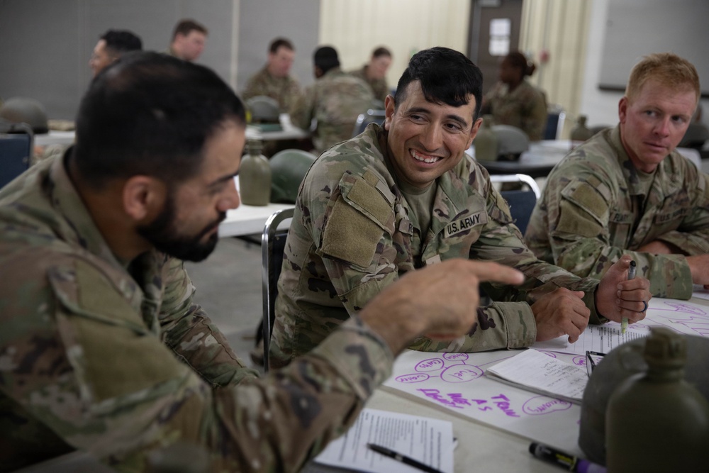 Officer candidates in phase 1 of the 1st Battalion, 235th Regiment Officer Candidate School