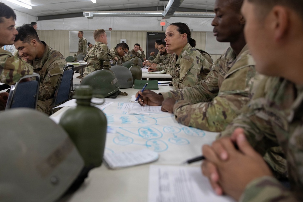 Officer candidates in phase 1 of the 1st Battalion, 235th Regiment Officer Candidate School