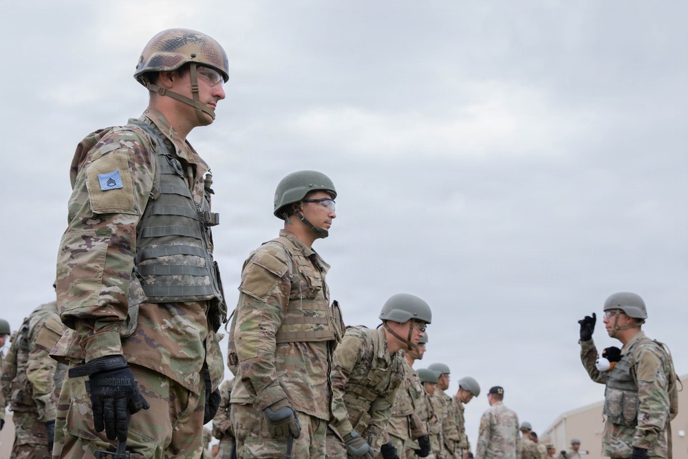Officer candidates in phase 1 of the 1st Battalion, 235th Regiment Officer Candidate School