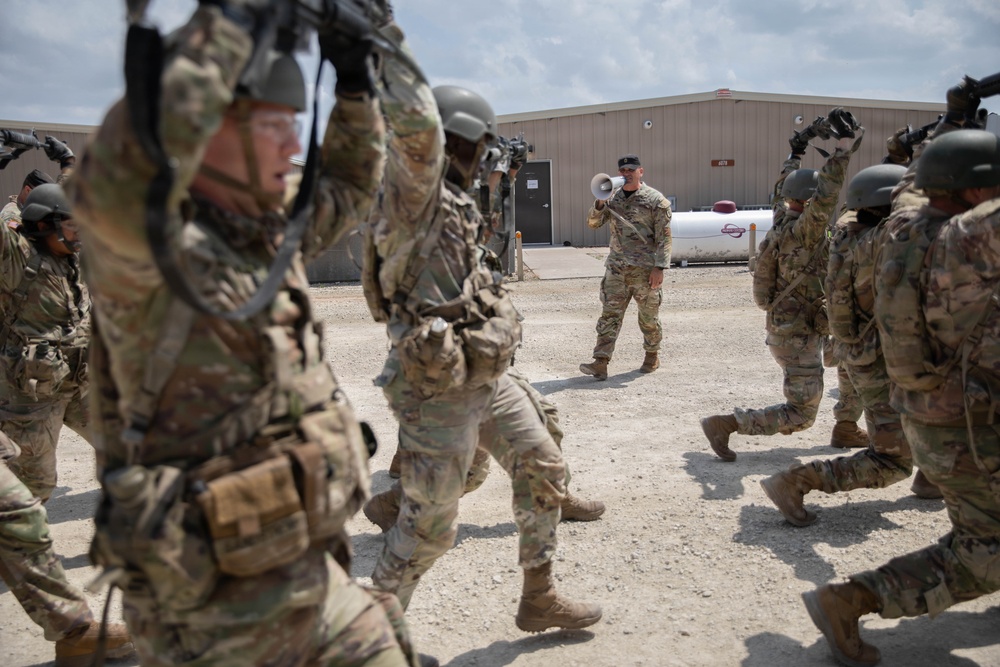 Officer candidates in phase 1 of the 1st Battalion, 235th Regiment Officer Candidate School
