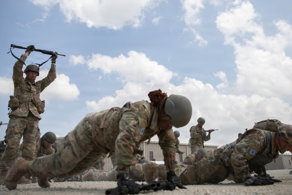 Officer candidates in phase 1 of the 1st Battalion, 235th Regiment Officer Candidate School
