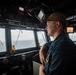 USS Gridley Sailor Stands Lookout Watch