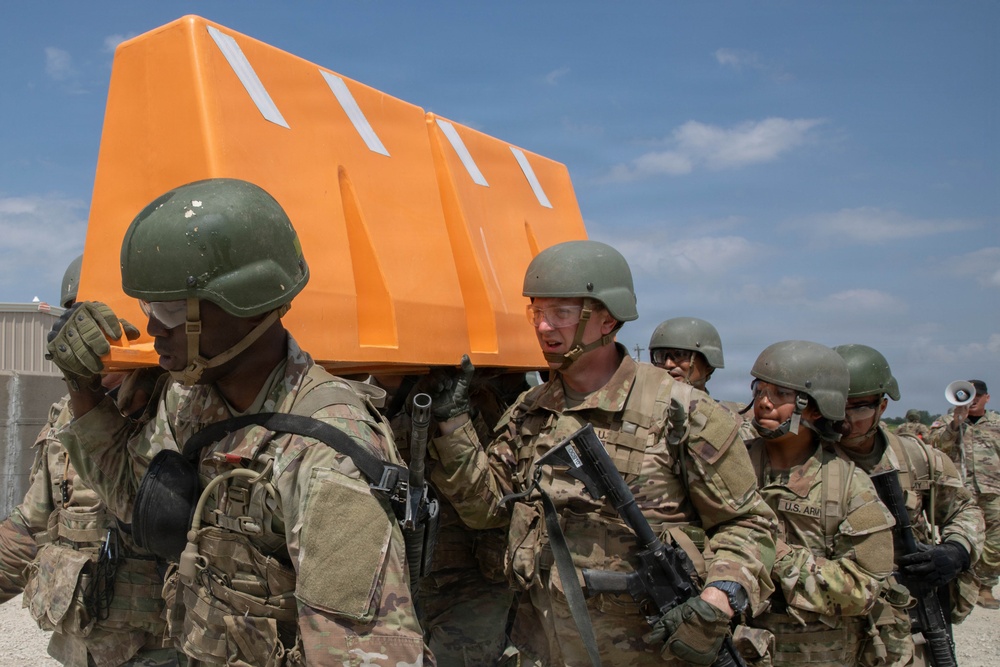 Officer candidates in phase 1 of the 1st Battalion, 235th Regiment Officer Candidate School