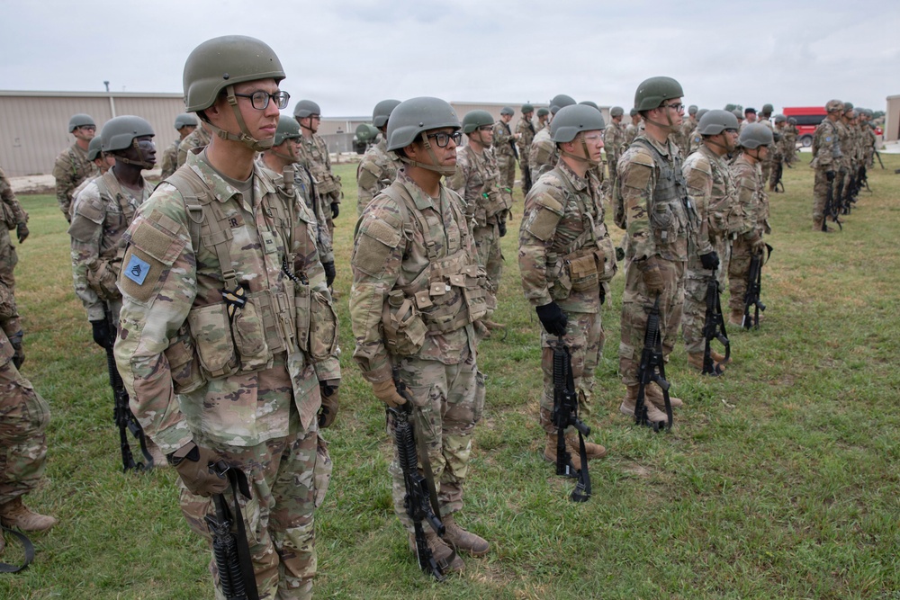 Officer candidates in phase 1 of the 1st Battalion, 235th Regiment Officer Candidate School